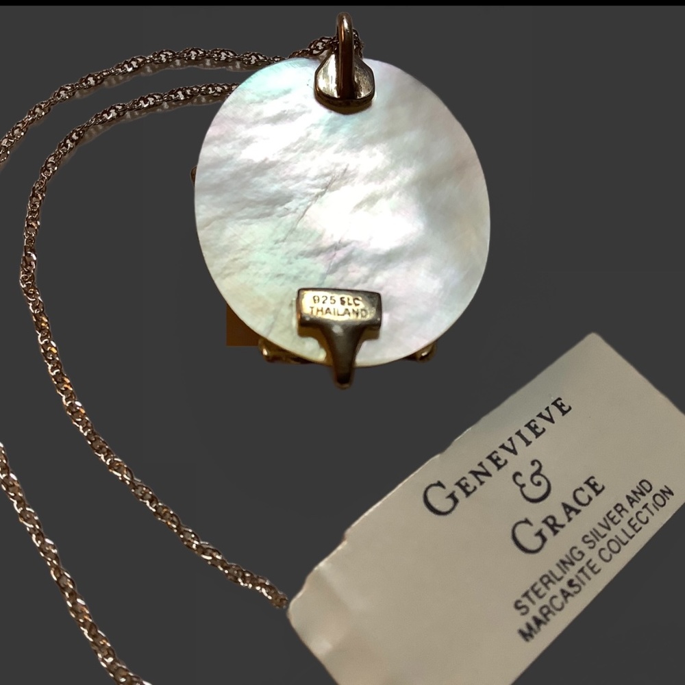 Genevieve & Grace Sterling Silver and Marcasite Necklace - Picture 3 of 5